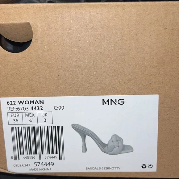 Mango leather braided design knotty mule sandals - Picture 5 of 5